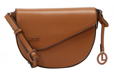 Saddle Bag Iris L.Credi Überschlag Cognacbraun Ton in Ton