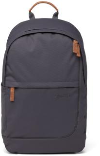 Satch Fly Friezeitrucksack Pure Grey Lederdetails