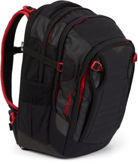 Satch Match Fire Phantom erweiterbarer Schulrucksack schwarz rot