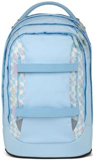 Satch Pack Summer Era hellblau Karo Blumen Büchertasche