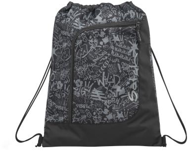 Satch Sportbeutel grau Street Ink Graffiti Print