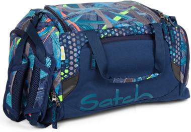 Satch Sporttasche dunkelblau bunter Print Duffle Bag Splashy Lazer