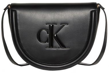 Satteltasche Calvin Klein klassisch schwarz Raised Crossbody Überschlag
