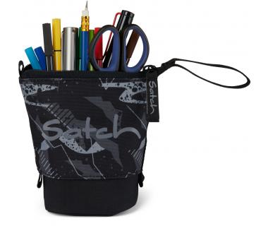 Schlamperpennal Pencil Slider Mountain Grid Satch Stiftebecher schwarz grau