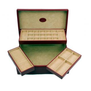 Schmuckkassette Merino Windrose rot