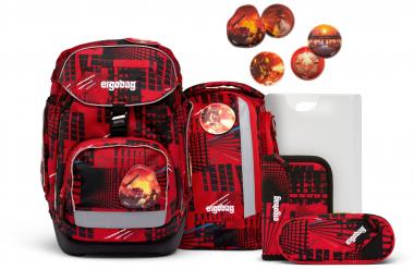 Schultaschenset Feuerwehr rot schwarz Ergobag Pack AlarmBärreitschaft