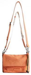 Schultertasche Desigual Copenhague Half Logo Salmon Lachsorange Kordel
