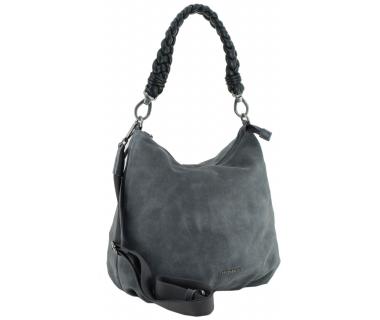Schultertasche dunkelgrau Velours FREDsBRUDER Jo Big Ball Hobo