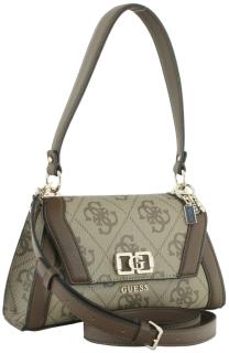 Schultertasche mit Überschlag Latte Logo Guess Karnilla