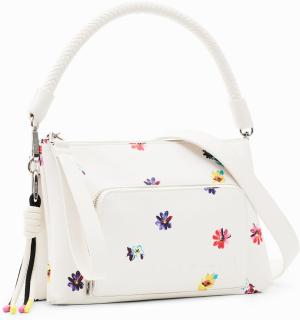 Schultertasche offwhite Blumenprint Desigual Fresia Dortmund Blanco