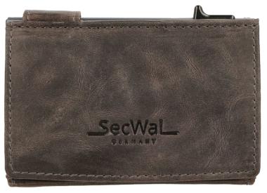 SecWal Lederetui mit Kartenhalter schwarz Matt Hunter
