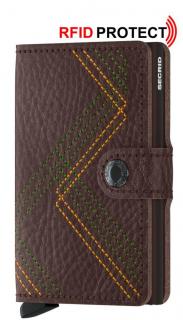 Secrid Miniwallet Stitch Linea Espresso bestickt RFID-Schutz