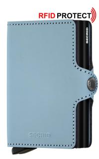 Secrid Twinwallet Kartenetui Leder Matte Blue hellblau RFID
