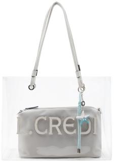 Shopper L.Credi transparent Innentasche grau Reja Seestern
