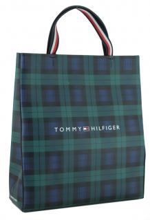 Shopper NS Tote Tommy Hilfiger Check Blau Grün Karo 2. Wahl