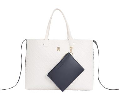 Shopper Tommy Hilfiger Weiß Monogramm Iconic Tote