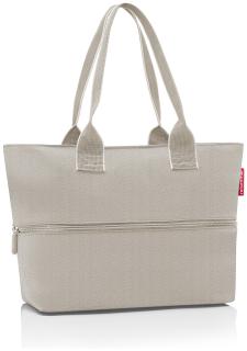 Shopper e1 Reisenthel erweiterbar hellbeige Fischrägtmuster