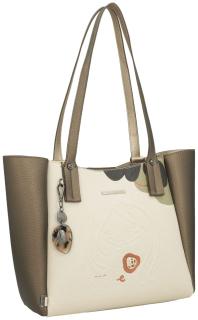 Shoppertasche Anekke Sophia Gaia beige metallic Prägung