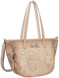 Shoppertasche hellbeige Glitzersteine bestickt Anekke Hollywood Studio Nude