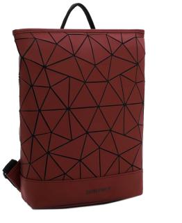 Suri Frey Sports urbaner Backpack asymmetische Muster Bordeaux