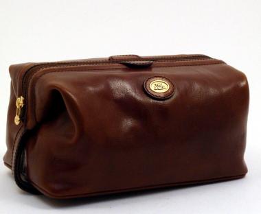 The Bridge Toiletttasche Leder braun