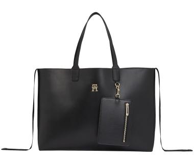 Tommy Hilfiger Iconic Tote Black Shopper mit Etui Anhänger