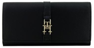 Tommy Hilfiger Überschlagportemonnaie TH Plush Flap Wallet schwarz
