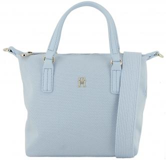 Tommy Hilfiger trendige Canvas Handtasche Small Poppy hellblau