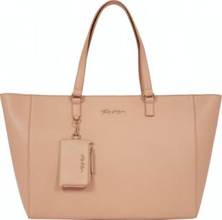 Tote Bag Tommy Hilfiger Joy Tote Nude Sandrift Veloureinlage Etui Anhänger