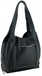 Tote Bag schwarz Etui Leder Caleidos variabel