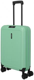 Travelite Basics 4-Rad Trolley 55cm faltbarer Kabinenkoffer hellgrün 