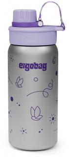Trinkflasche Edelstahl Ergobag Schmetterling lila isolierend