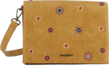 Überschlagtasche Stickerei Pailletten Desigual Julietta Imperia Ocre braun