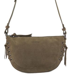 Umhängetasche FredsBruder Laced up Halfmoon Bag Greyish Khaki
