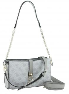 Umhängetasche Guess Zamira Top Zip Dark Taupe Logoprint