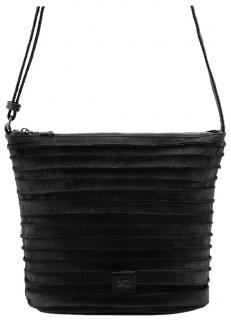 Umhängetasche Riffelinchen FREDsBRUDER klassisch schwarz Leder