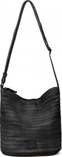 Umhängetasche schwarz Vintage Leder FREDsBRUDER Gürtelinchen