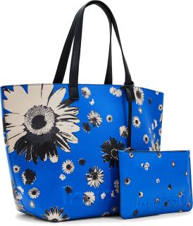 Wendetasche Desigual Shopper Namibia Pop Blau Blumendekor