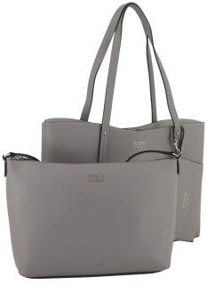Wendetasche mit Pochette Guess Brenton Reversible Tote Dark Taupe