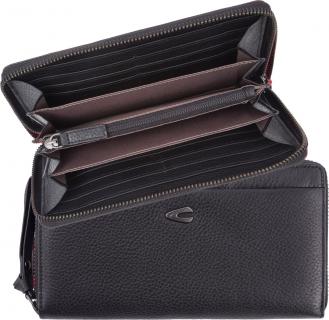 Zipbörse Camel Active Pura Long Zip Wallet Black Rindsleder Safe