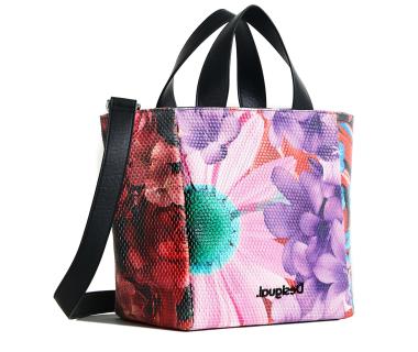 auffällige Henkeltasche Desigual Lacroix Purple Rain Valdivia Flechtoptik