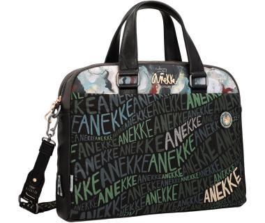 bestickte Laptoptasche Logoprint Anekke Nature Woods dunkelbunt