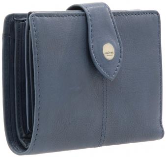 blaues Lederportemonnaie Dawina Lemberg RFID Midblue