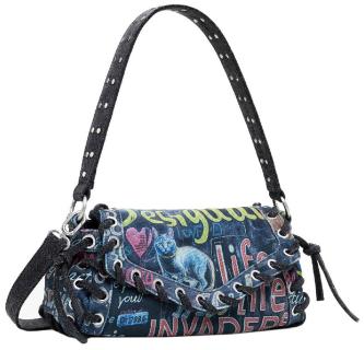 bunte Desigual Crossover Bag Zarauz Pop Art Print jugendlich Pizzicato Überschlag