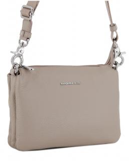 dreigeteilte Umhängetasche Crossover Mellow Leather Warm Taupe Mandarina Duck