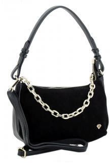 elegante Henkeltasche im Ledermix Caleidos Black elegante Henkeltasche im Ledermix Caleidos Black