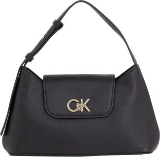 elegante Schultertasche Calvin Klein Re-Lock schwarz Drehverschluss