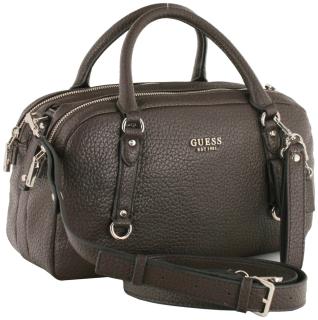extravagante Kurzgrifftasche Guess Marsha Box Satchel dreigeteilt Espresso