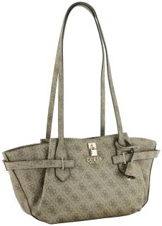 extravagante Schultertasche mit Logoprint Guess Yesba Latte Logo