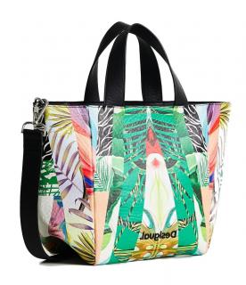 farbenfrohe Handtasche Desigual Virtual Pink Valdivia grün Musgo Dschungel